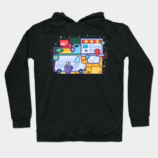 Business Online Hoodie by Polahcrea